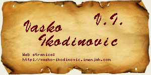 Vasko Ikodinović vizit kartica